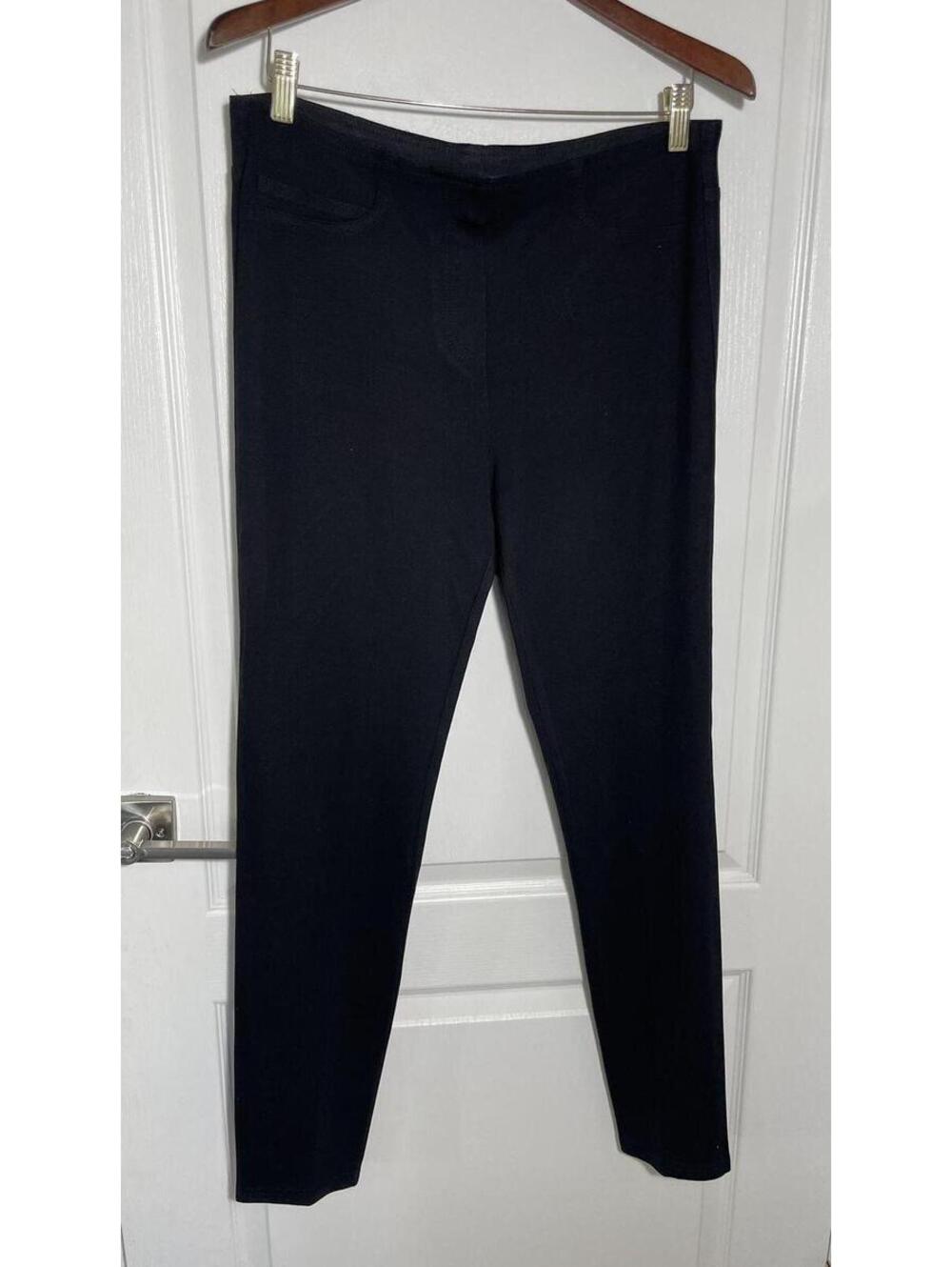 Women's Peace of Cloth Joey Medium Black pull on jean style crop pant